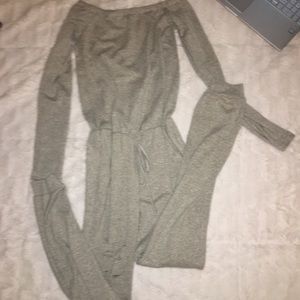 off shoulder long sleeve romper